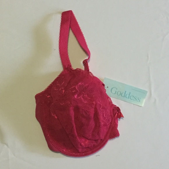NWT GODDESS BRA US 44C CHERRY LACE - Picture 3 of 4